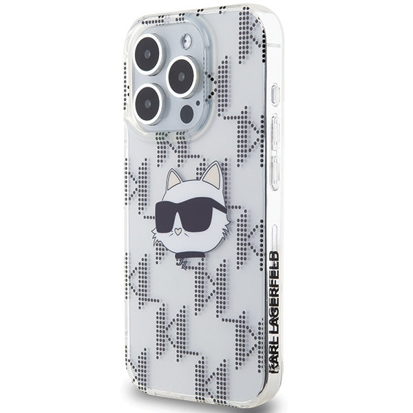 Karl Lagerfeld - IML Luxury (KLHCP15XHKLPCHT) - iPhone 15 Pro Max - Transparent Choupette Head&Monogram