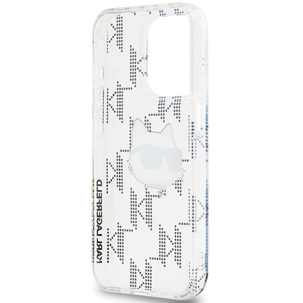 Karl Lagerfeld - IML Luxury (KLHCP15XHKLPCHT) - iPhone 15 Pro Max - Transparent Choupette Head&Monogram