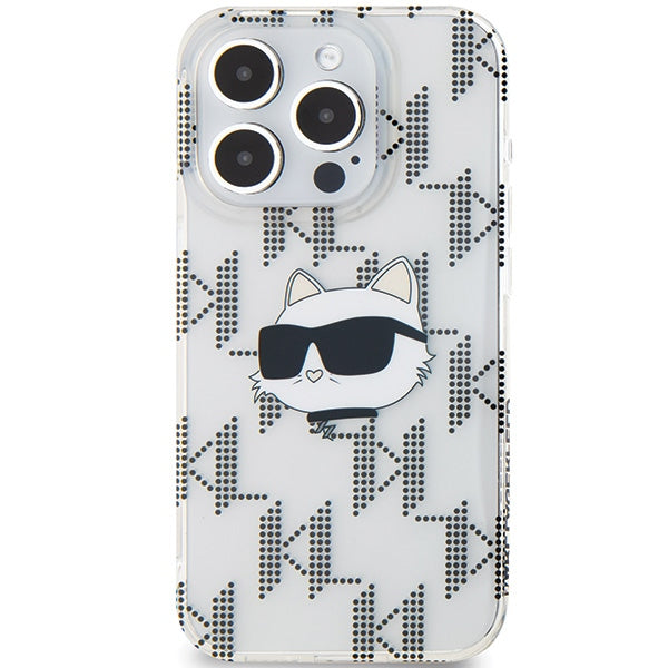 Karl Lagerfeld - IML Luxury (KLHCP15XHKLPCHT) - iPhone 15 Pro Max - Transparent Choupette Head&Monogram