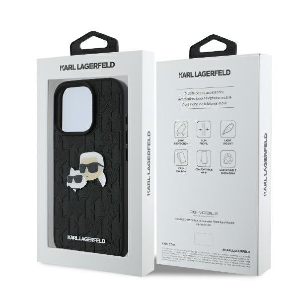 Husa de protectie Karl Lagerfeld compatibil cu iPhone 16 Pro, Negru