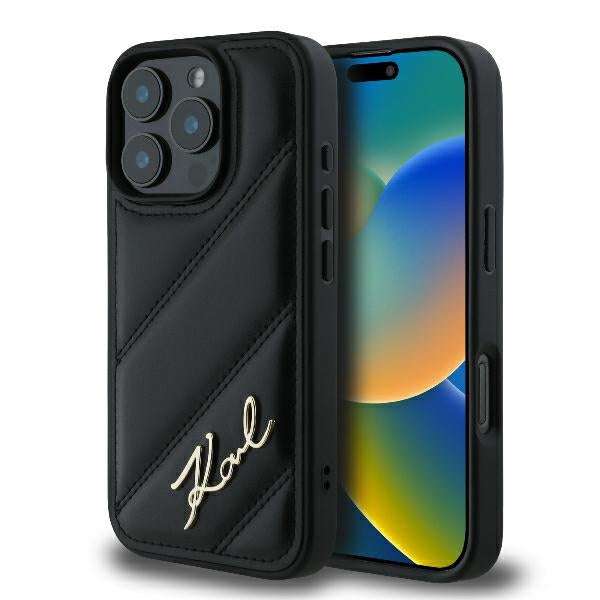 Husa de protectie Karl Lagerfeld compatibil cu iPhone 16 Pro, Negru