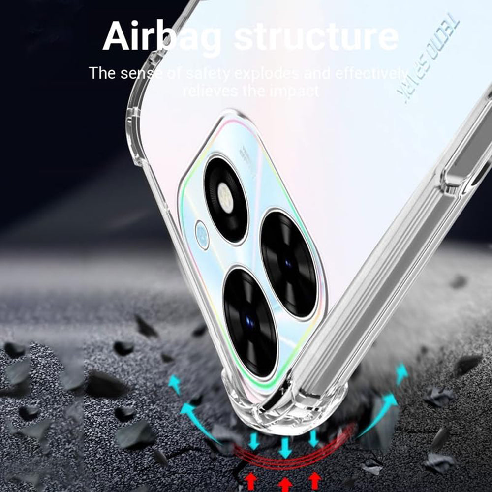 Techsuit - Shockproof Clear Silicone - Tecno Spark 20 Pro - Clear