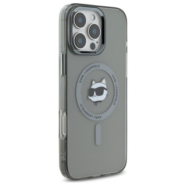 Karl Lagerfeld - IML MagSafe (KLHMP16XHLSCHK) - iPhone 16 Pro Max - Metal Choupette`s Head