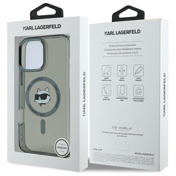 Karl Lagerfeld - IML MagSafe (KLHMP16XHLSCHK) - iPhone 16 Pro Max - Metal Choupette`s Head