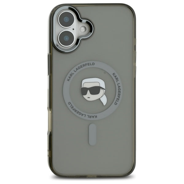 Karl Lagerfeld - IML MagSafe (KLHMP16SHLSKIK) - iPhone 16 - Metal Karl`s Head
