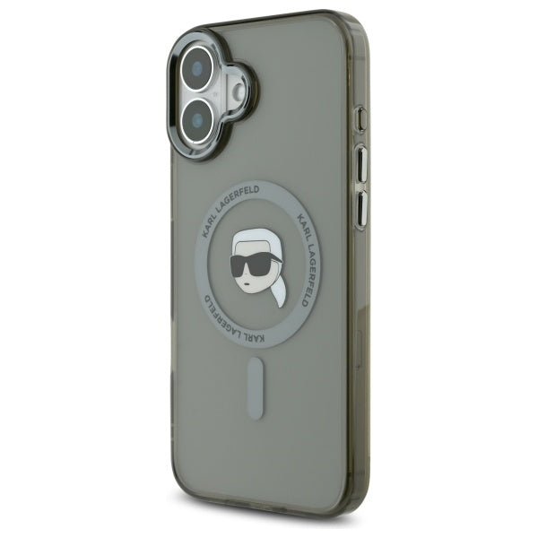 Karl Lagerfeld - IML MagSafe (KLHMP16SHLSKIK) - iPhone 16 - Metal Karl`s Head