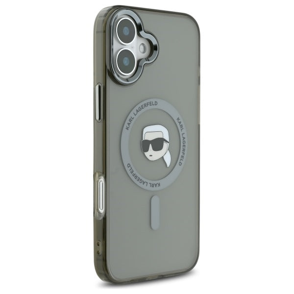 Karl Lagerfeld - IML MagSafe (KLHMP16SHLSKIK) - iPhone 16 - Metal Karl`s Head