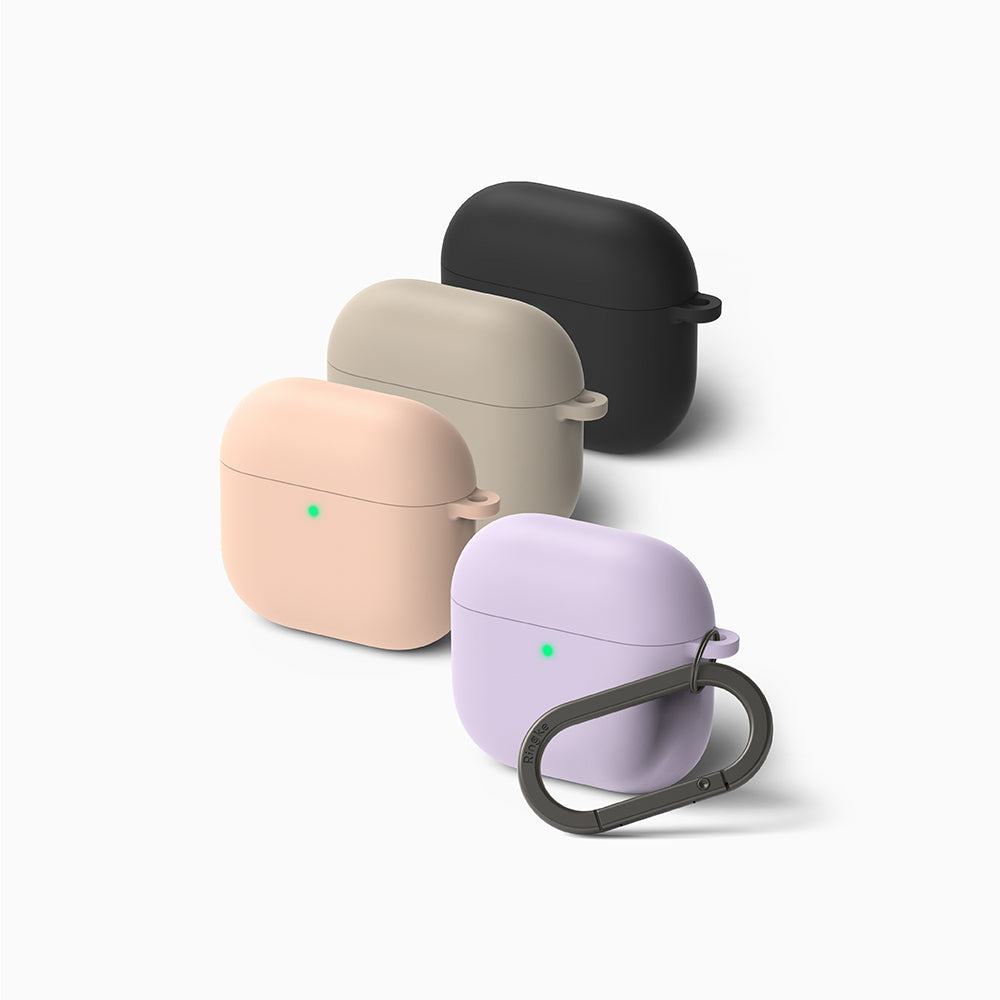 Ringke Casti Ringke Silicone, Apple AirPods 4, Stone – imagine 4