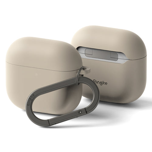 Ringke Casti Ringke Silicone, Apple AirPods 4, Stone – imagine 2