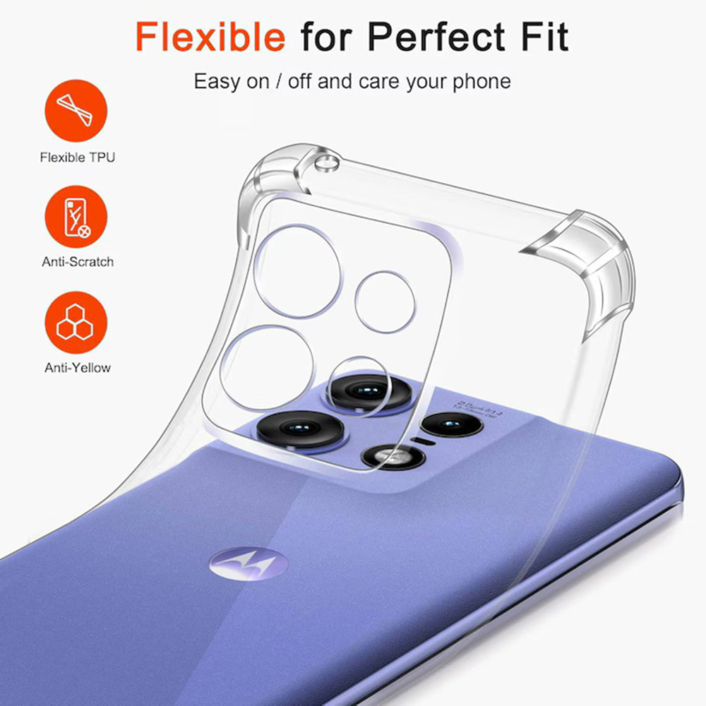 Techsuit - Shockproof Clear Silicone - Motorola Edge 50 - Clear