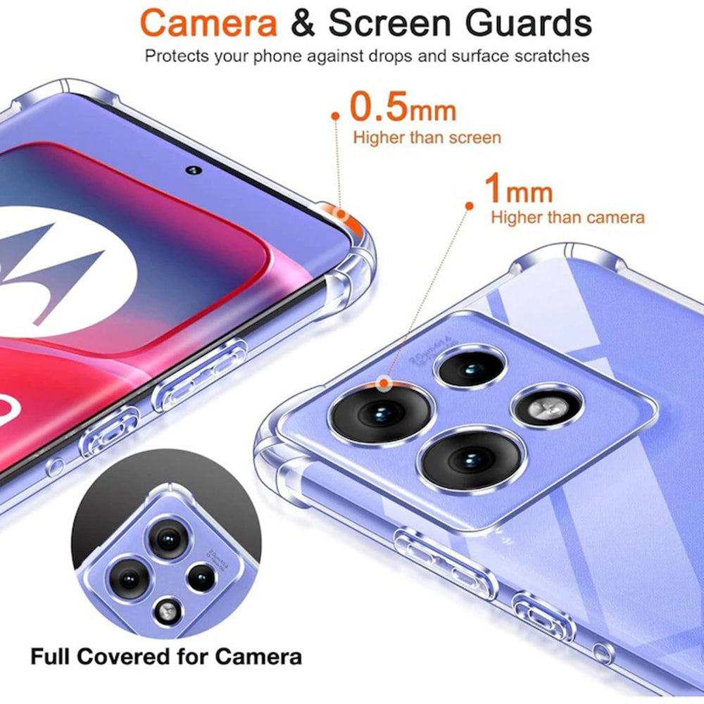 Techsuit - Shockproof Clear Silicone - Motorola Edge 50 - Clear