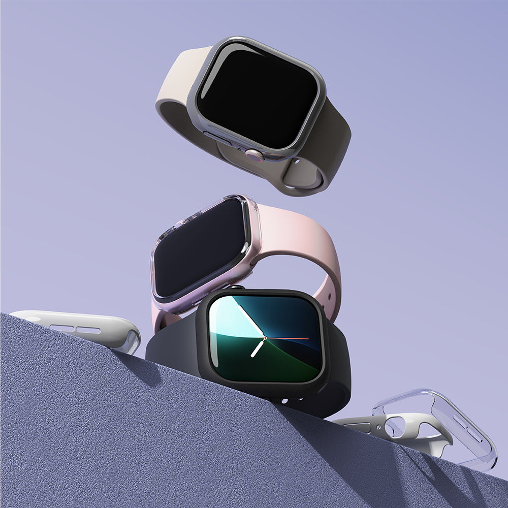 Ringke - Slim (2 pack) - Apple Watch 10 42mm / Watch 11 42mm - Clear / Matte Black