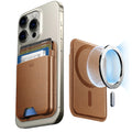 ESR - Premium Wallet Boost MagSafe (2K63802) - Smart 4 Cards Storage, Made from Artificial Leather - Caramel Brown