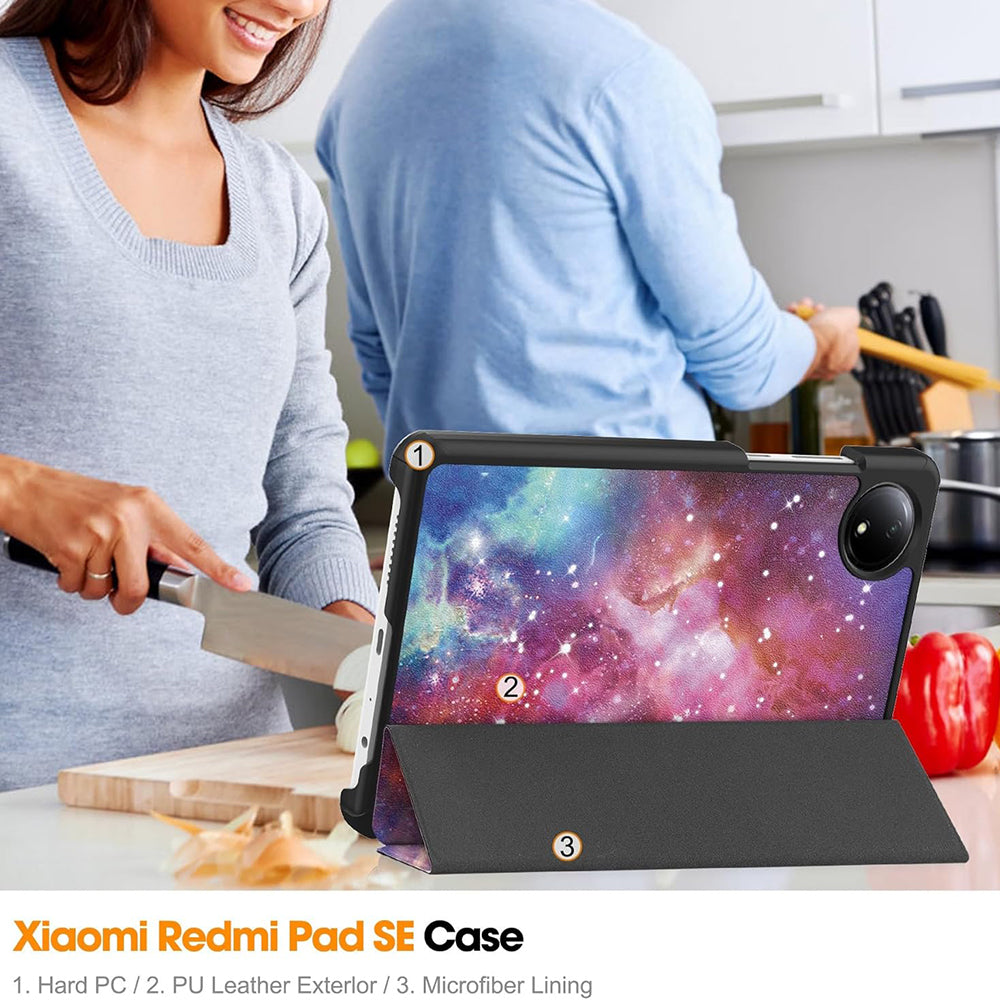 TechSuit Husa de protectie tableta Techsuit FoldPro compatibil cu Xiaomi Redmi Pad SE 4G 8.7", Galaxy – imagine 6