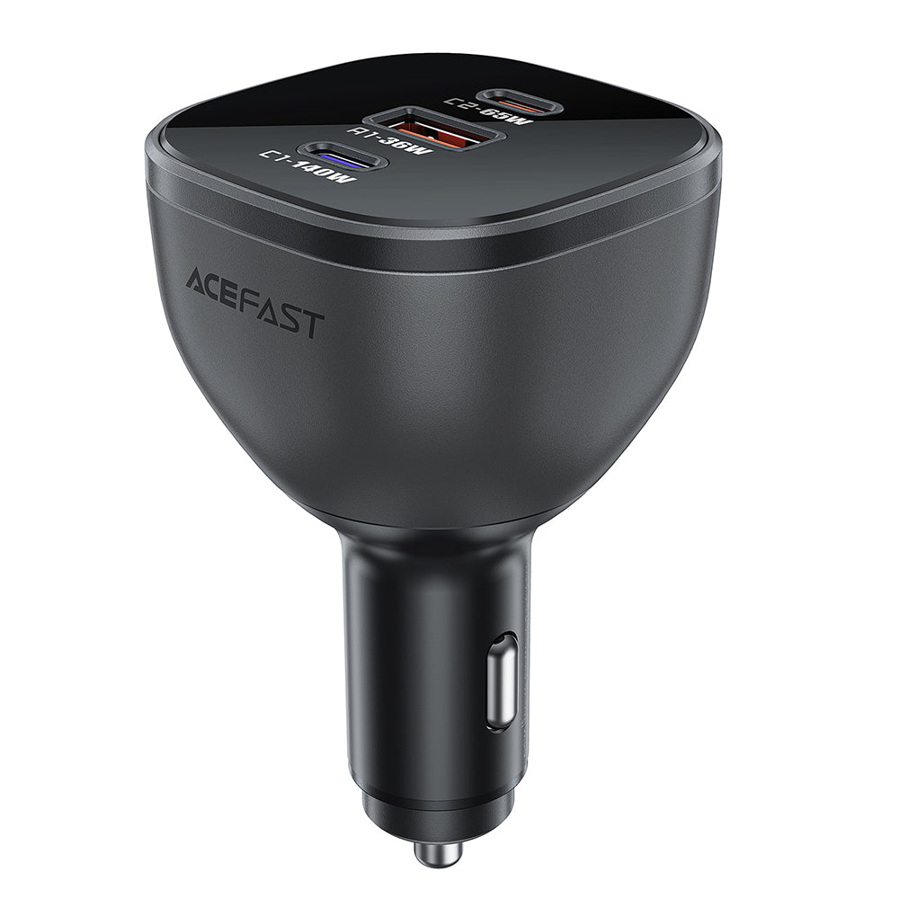 Acefast - Car Charger (B14) - 2x USB-C, USB, 165W, Fast Charging, Intelligent Temperature Control - Black