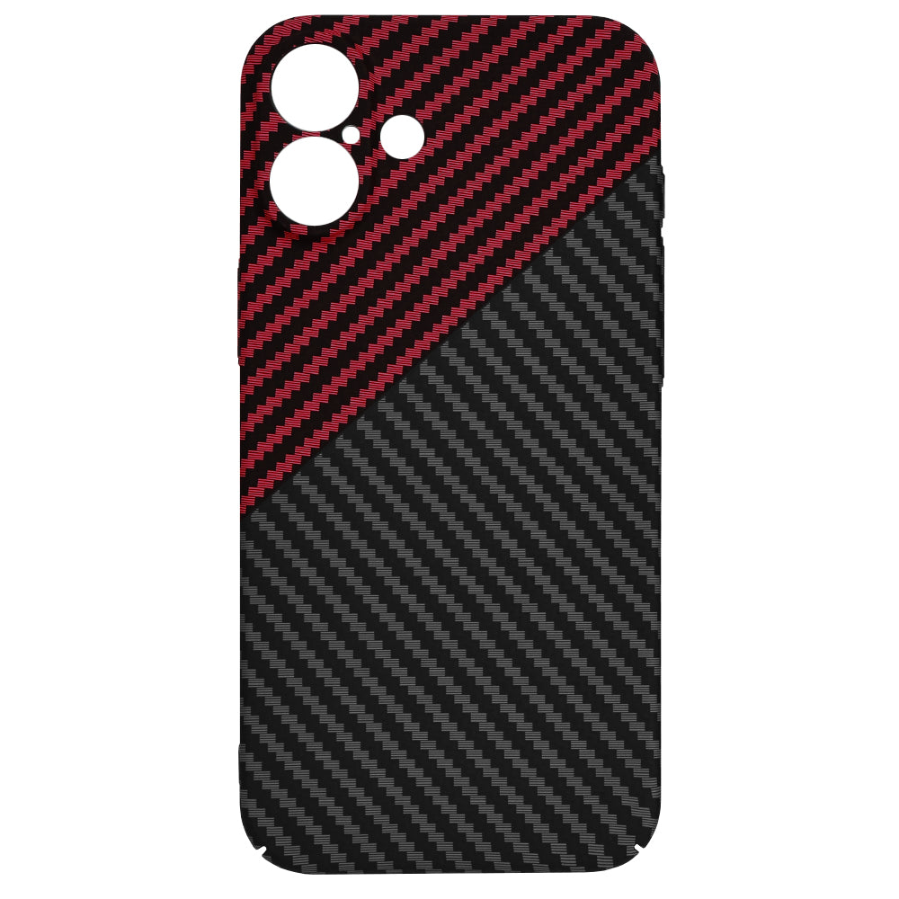 Techsuit - Carbonite FiberShell - iPhone 16 Plus - Red Vortex