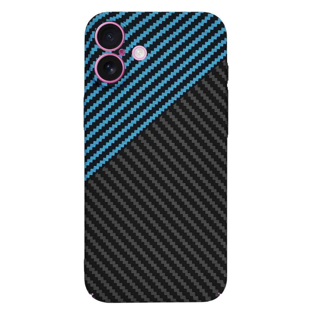 Techsuit - Carbonite FiberShell - iPhone 16 Plus - Blue Pulse