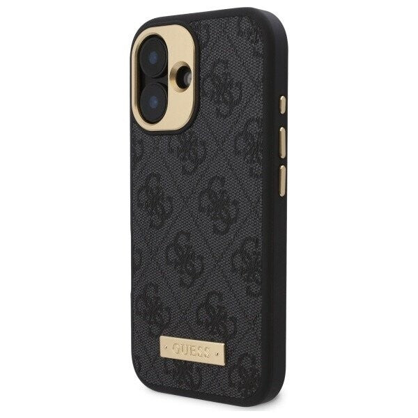 Guess - Hardcase 4G Logo Plate MagSafe (GUHMP16SU4GPRK) - iPhone 16 - Black