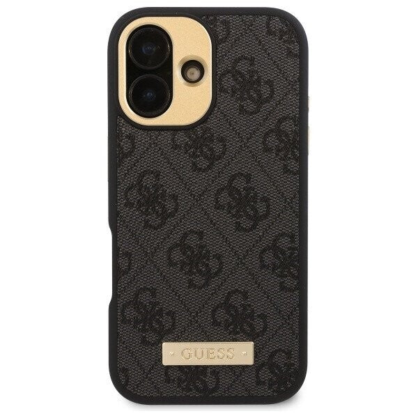 Guess - Hardcase 4G Logo Plate MagSafe (GUHMP16SU4GPRK) - iPhone 16 - Black
