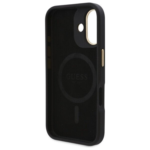 Guess - Hardcase 4G Logo Plate MagSafe (GUHMP16SU4GPRK) - iPhone 16 - Black
