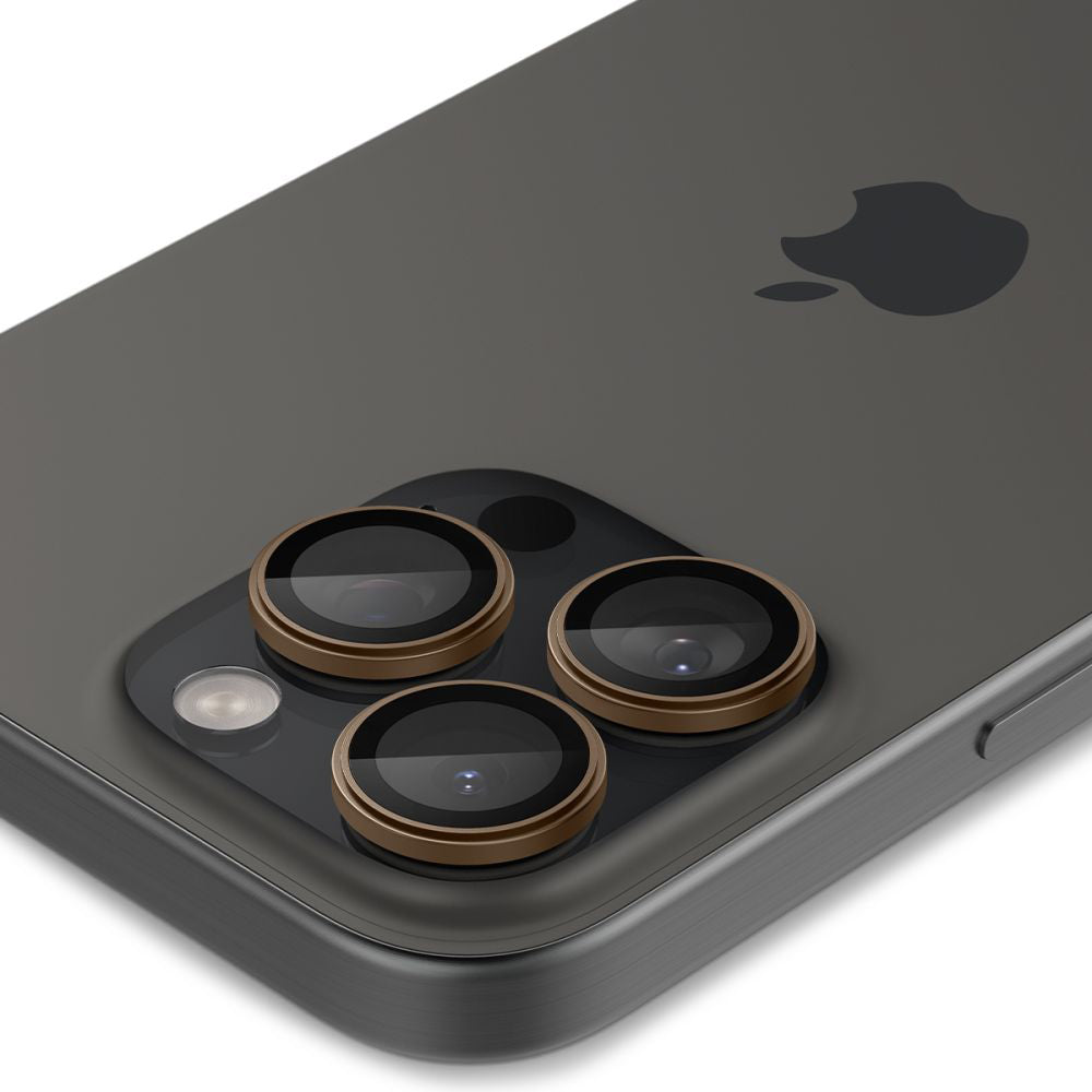 Spigen - (2 pack) Optik.tR EZ Fit Pro Camera Glass (AGL08862) - iPhone 16 Pro - Desert Titanium