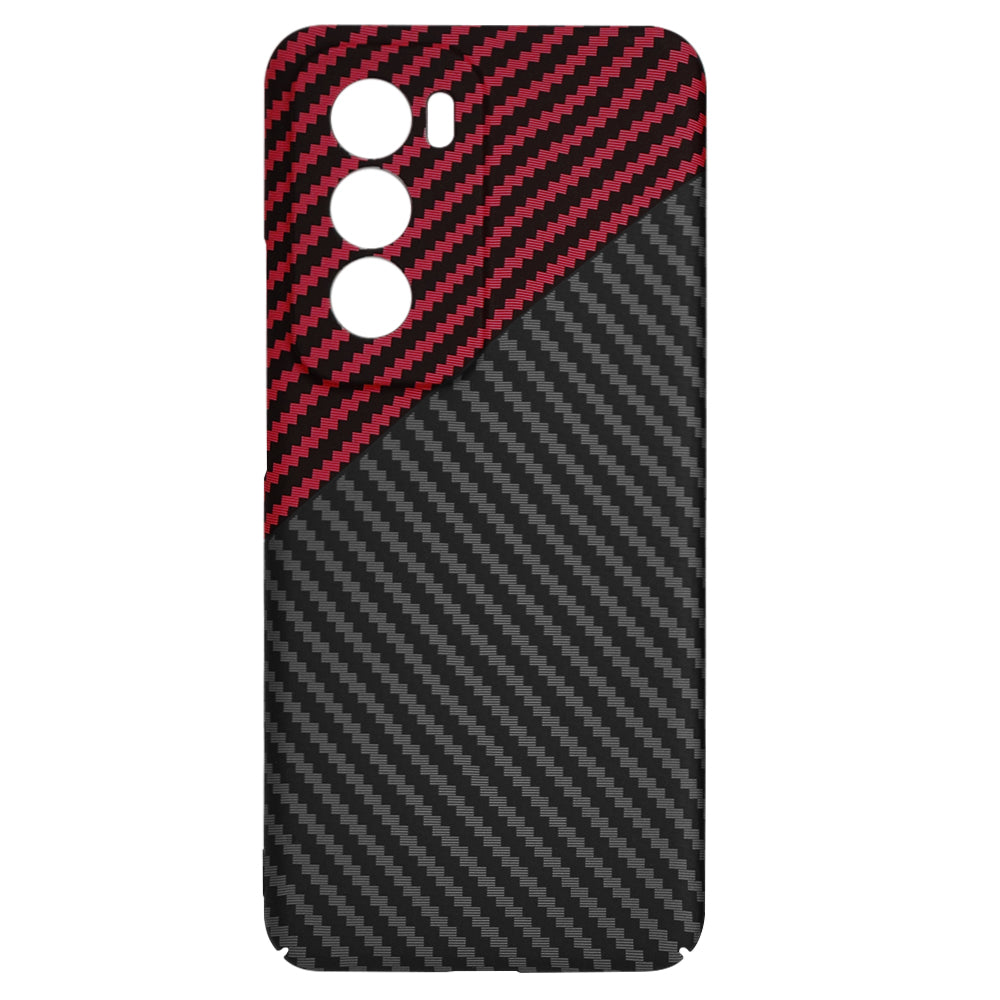 Techsuit - Carbonite FiberShell - Oppo Reno12 - Red Vortex