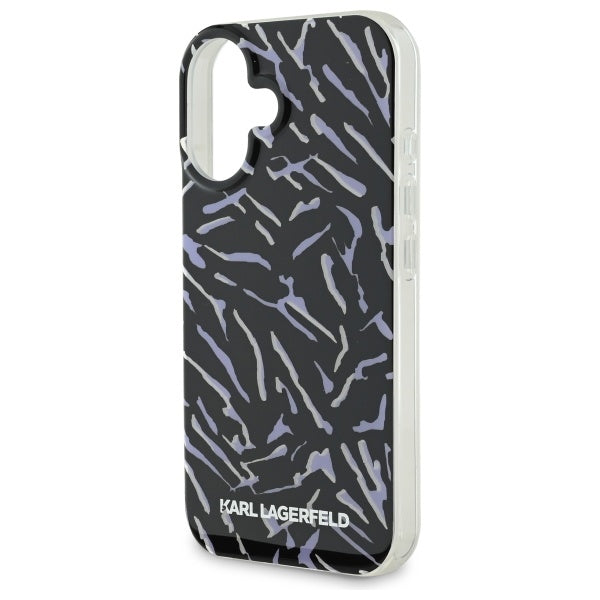 Karl Lagerfeld - Hardcase (KLHCP16MHZBPKCCU) - iPhone 16 Plus - Purple Zebra With Cord