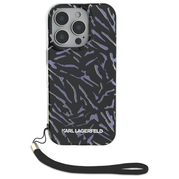 Karl Lagerfeld - Hardcase (KLHCP16XHZBPKCCU) - iPhone 16 Pro Max - Purple Zebra With Cord