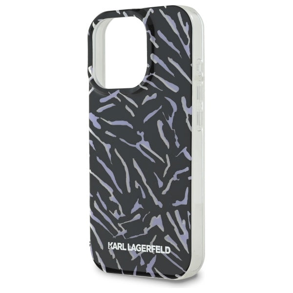 Karl Lagerfeld - Hardcase (KLHCP16XHZBPKCCU) - iPhone 16 Pro Max - Purple Zebra With Cord