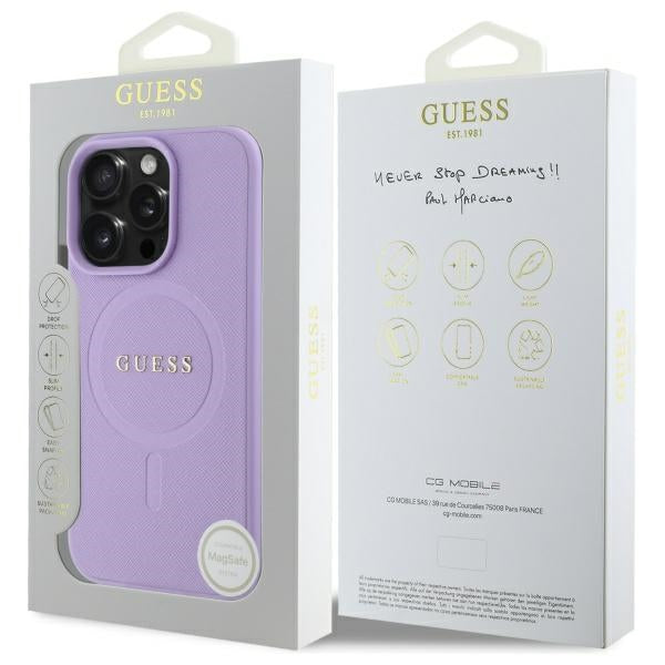 Guess - Saffiano MagSafe (GUHMP16XPSAHMCU) - iPhone 16 Pro Max - Purple