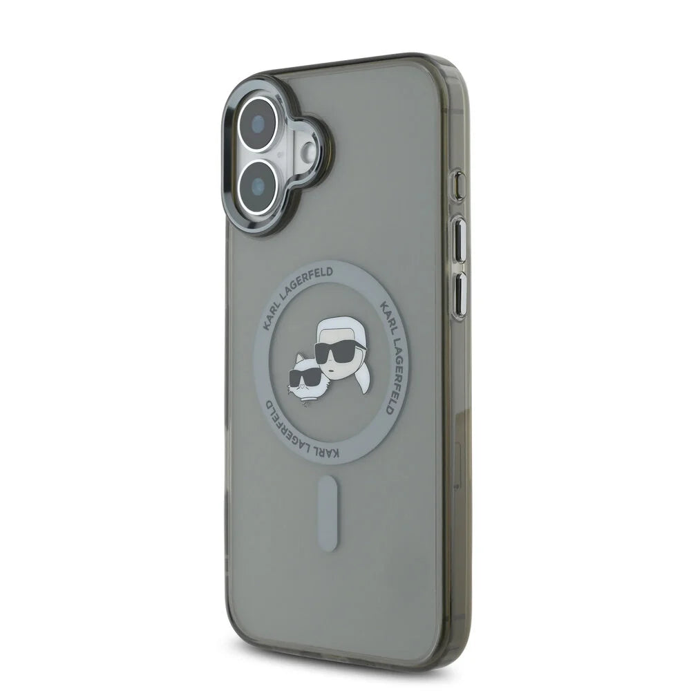 Karl Lagerfeld - IML MagSafe (KLHMP16MHLSKCK) - iPhone 16 Plus - Metal Karl&Choupette Head