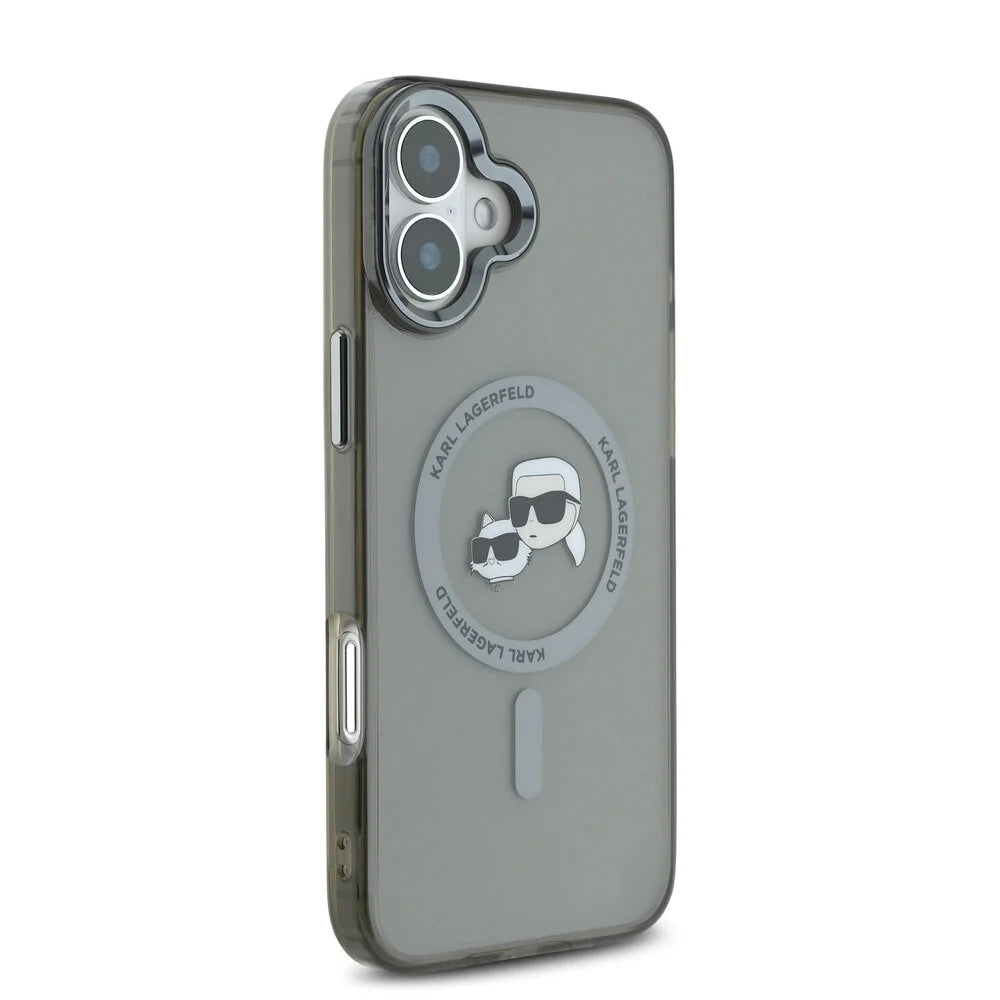Karl Lagerfeld - IML MagSafe (KLHMP16MHLSKCK) - iPhone 16 Plus - Metal Karl&Choupette Head