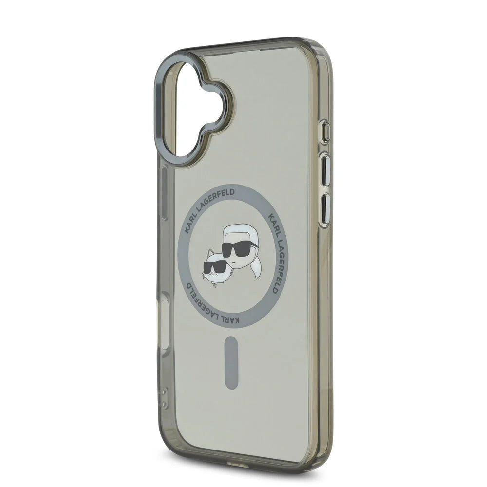 Karl Lagerfeld - IML MagSafe (KLHMP16MHLSKCK) - iPhone 16 Plus - Metal Karl&Choupette Head