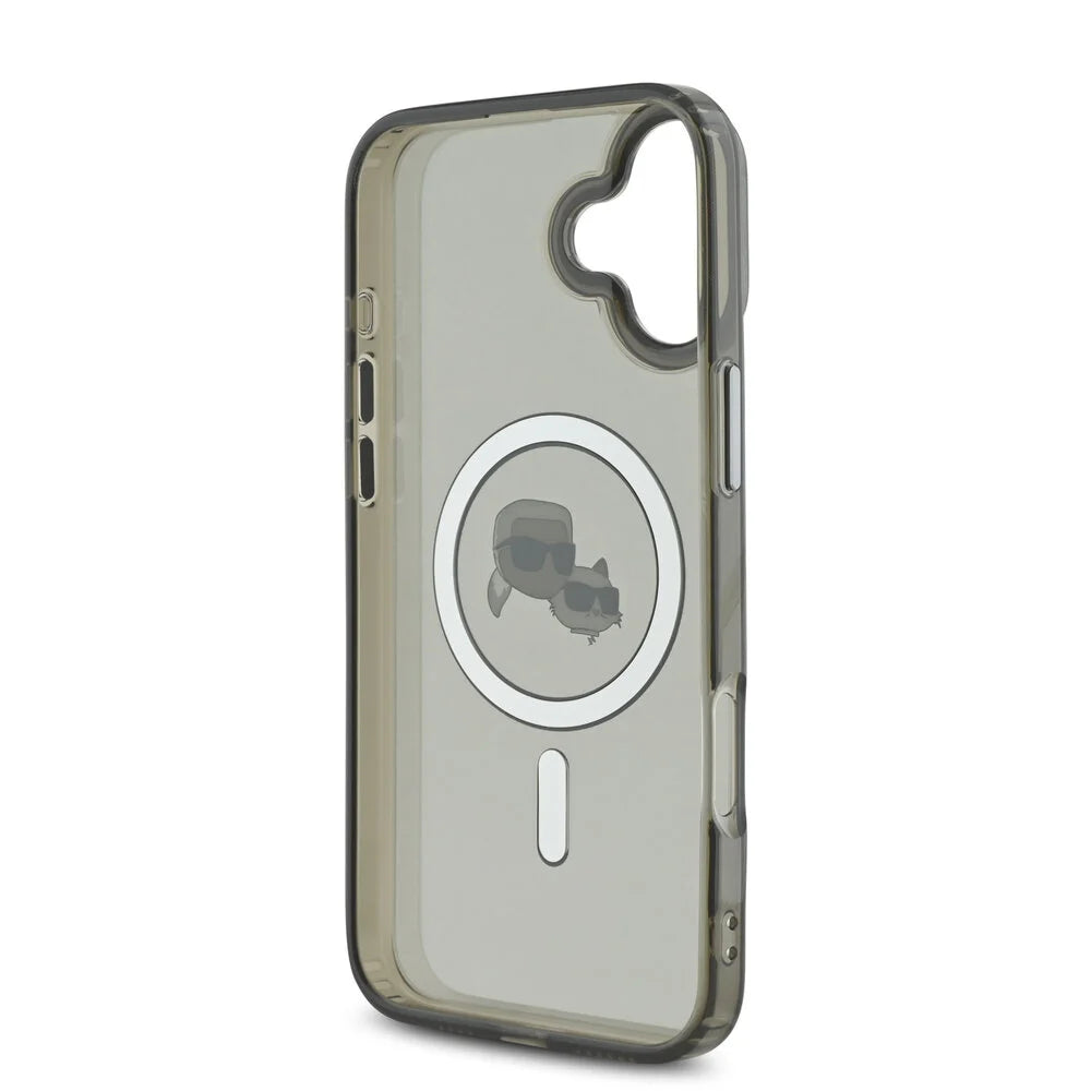 Karl Lagerfeld - IML MagSafe (KLHMP16MHLSKCK) - iPhone 16 Plus - Metal Karl&Choupette Head