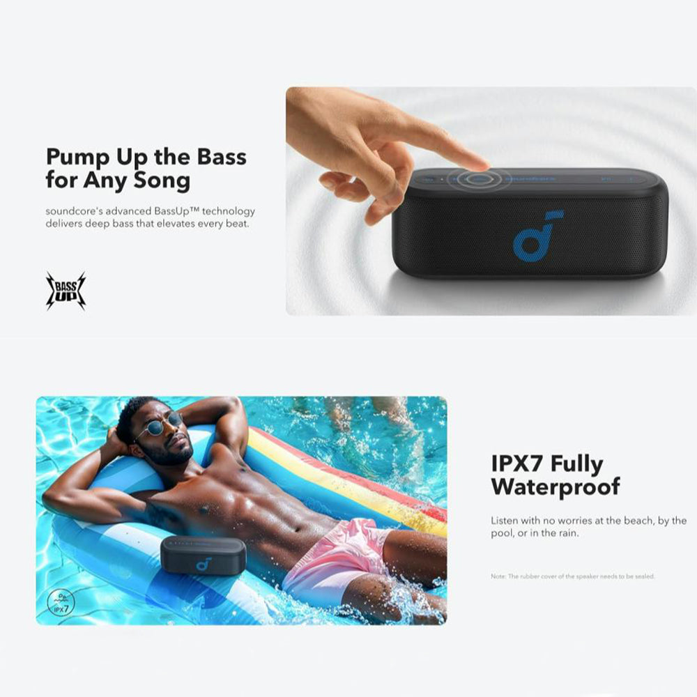 Anker - Wireless Speaker Soundcore Select 2S (A3171011) - True Wireless Stereo, 20W, IPX7 - Black