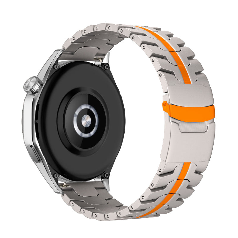 Techsuit - Watchband 22mm (W063) - Huawei Watch GT 2 (46mm)/GT 2 Pro/GT 3 Pro (46mm)/Xiaomi Watch S1 - Titanium Orange