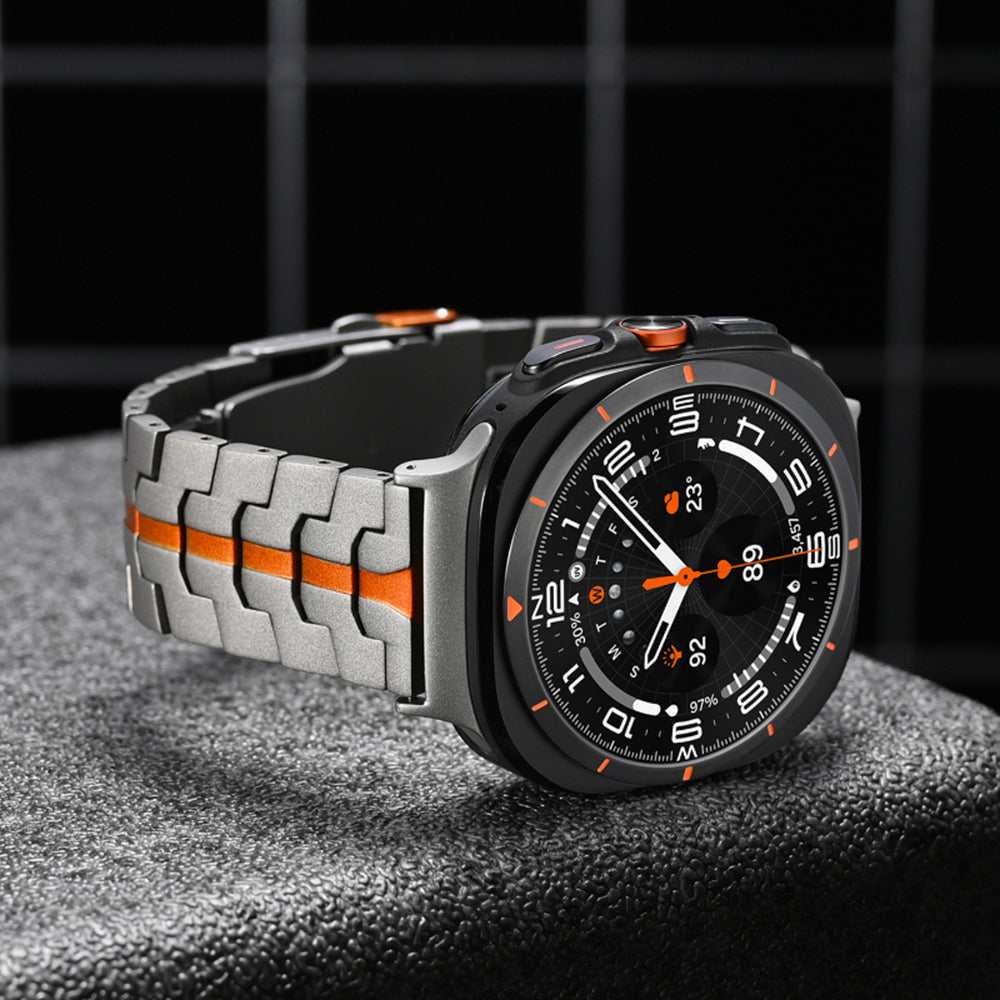 Techsuit - Watchband (W063) - Samsung Galaxy Watch Ultra 47mm / Watch Ultra 2 - Titanium Orange