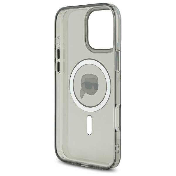Karl Lagerfeld - IML MagSafe (KLHMP16LHLSKIK) - iPhone 16 Pro - Metal Karl`s Head
