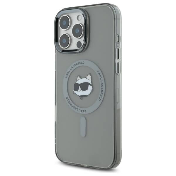 Karl Lagerfeld - IML MagSafe (KLHMP16LHLSCHK) - iPhone 16 Pro - Metal Choupette`s Head