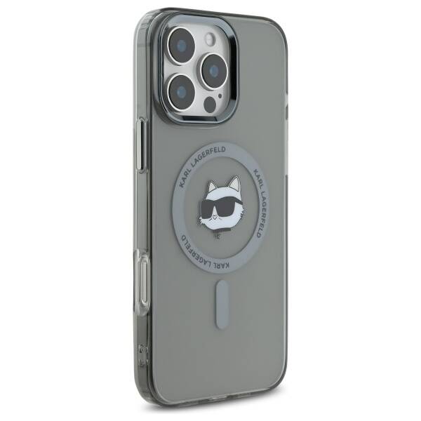 Karl Lagerfeld - IML MagSafe (KLHMP16LHLSCHK) - iPhone 16 Pro - Metal Choupette`s Head