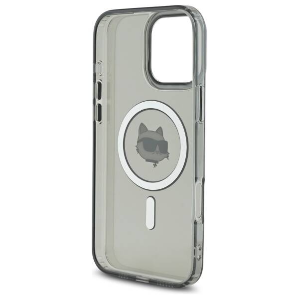 Karl Lagerfeld - IML MagSafe (KLHMP16LHLSCHK) - iPhone 16 Pro - Metal Choupette`s Head