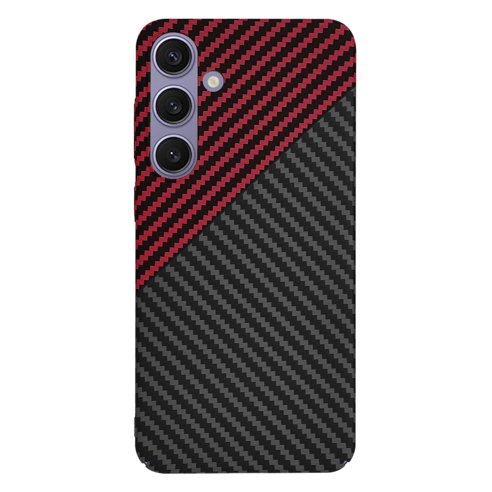 Techsuit - Carbonite FiberShell - Samsung Galaxy S24 Plus - Red Vortex