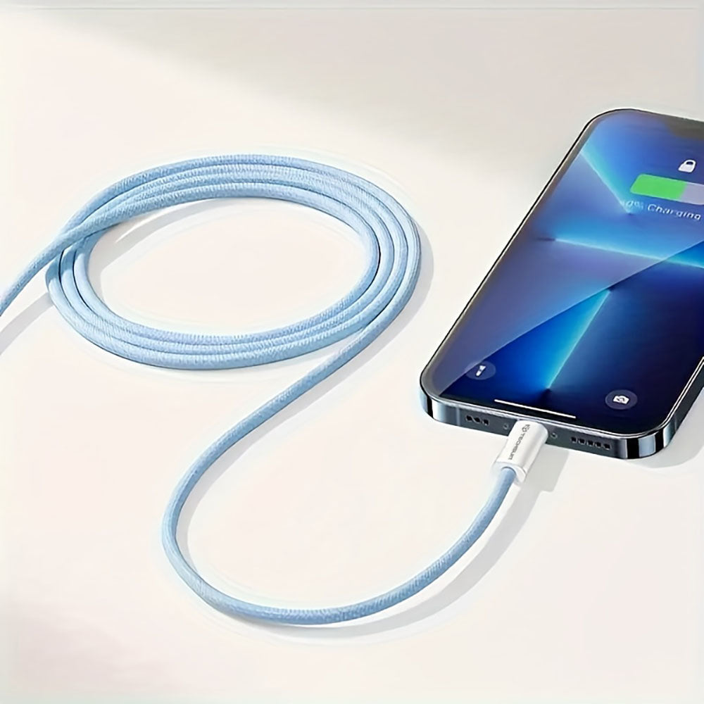 Techsuit - Data Cable (PCB114D) - for Apple, Android, Type-C, Super Fast Charging, PD60W, Flexible, Durable, 1m - Purple