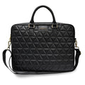 Guess - Computer Bag Quilted (GUCB15QLBK) - 15-16", Mosaique Pattern, Detachable Shoulder Strap, Adjustable - Black