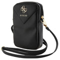 Guess - Universal Phone Pouch Zip Triangle 4G (GUWBZPGSTEGK) - Universal, Adjustable Strap, Zip Closure - Black