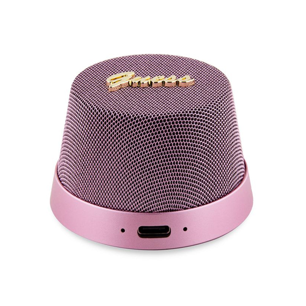 Guess - Speaker Stand Magnetic Script Metal (GUWSC3ALSMP) - TWS, USB-C, Bluetooth V5.3, 700mAh, 3W - Pink