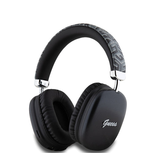 Guess - Wireless Headphones GCUBE Metallic Script Logo (GUBHK1GCTCSK) - Over-ear Headset, Bluetooth 5.3, 400mAh - Black