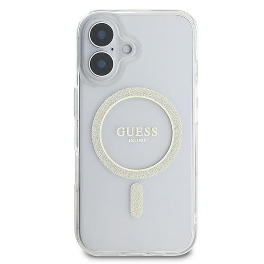 Guess - IML Glitter Circle MagSafe (GUHMP16SHFGERET) - iPhone 16 - Clear