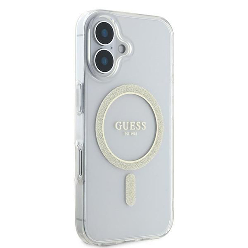 Guess - IML Glitter Circle MagSafe (GUHMP16SHFGERET) - iPhone 16 - Clear