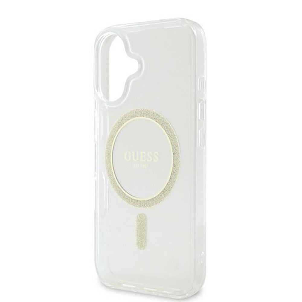 Guess - IML Glitter Circle MagSafe (GUHMP16SHFGERET) - iPhone 16 - Clear